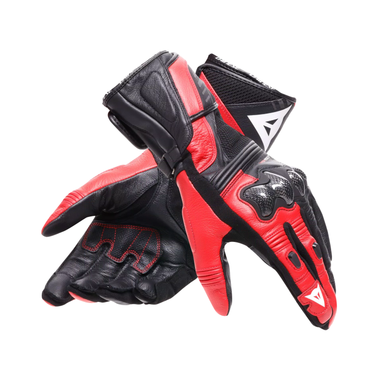 REACTO CARBON LONG GLOVES BLACK RED-LAVA | DAINESE