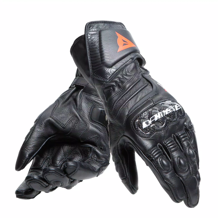 CARBON 4 LONG LEATHER GLOVES  BLACK BLACK BLACK | DAINESE