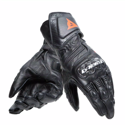 CARBON 4 LONG LEATHER GLOVES  BLACK BLACK BLACK | DAINESE