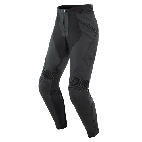 PONY 3 LADY LEATHER PANTS  BLACK-MATT | DAINESE