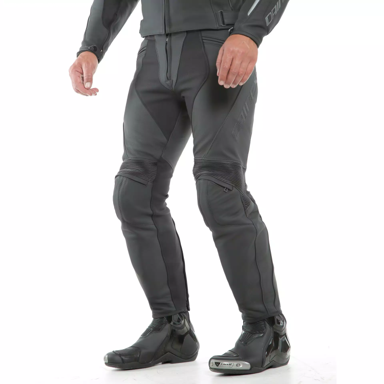 PONY 3 LEATHER PANTS  BLACK-MATT | DAINESE