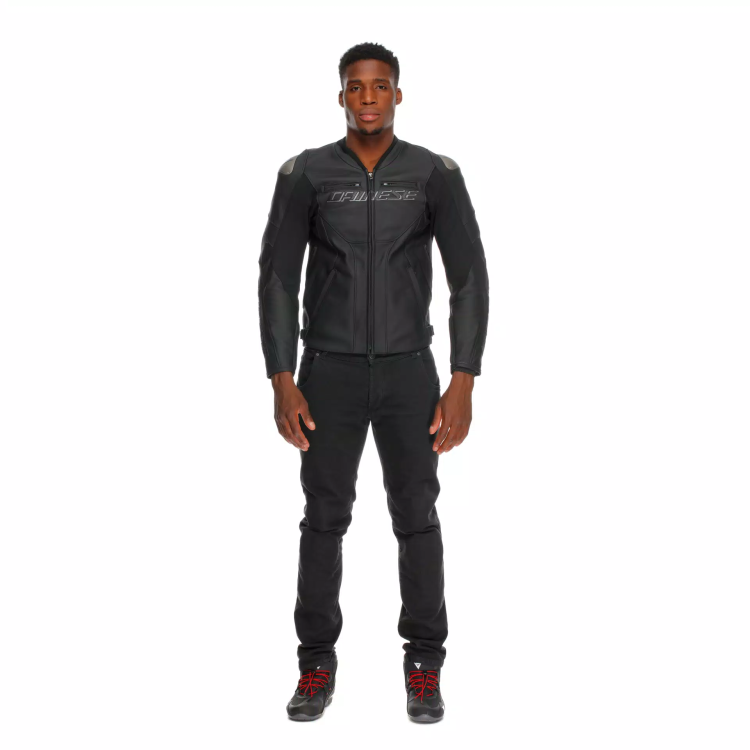RACING 5 LEATHER JACKET  BLACK BLACK BLACK | DAINESE