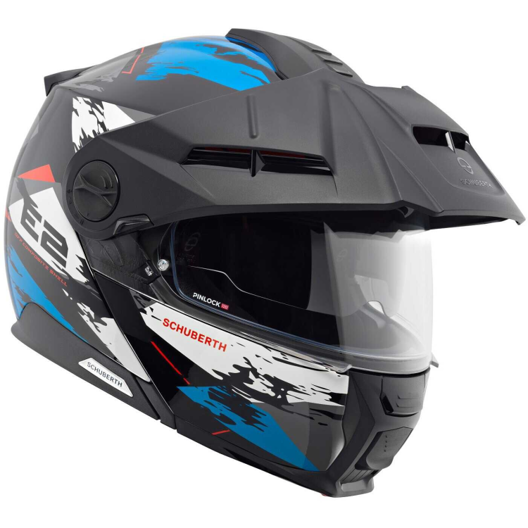 CASCO MODULARE E2 ECE DEKOR  TRAIL BLUE |SCHUBERTH