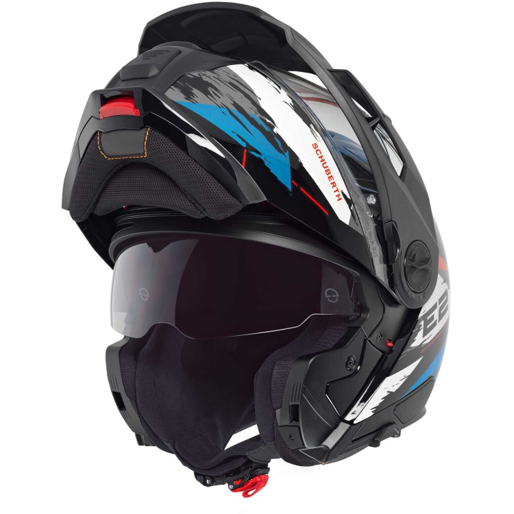 CASCO MODULARE E2 ECE DEKOR  TRAIL BLUE |SCHUBERTH