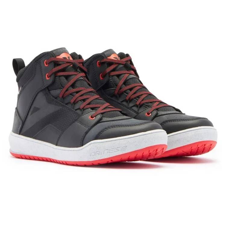 SUBURB D-WP SHOES BLACK WHITE RED-LAVA | DAINESE