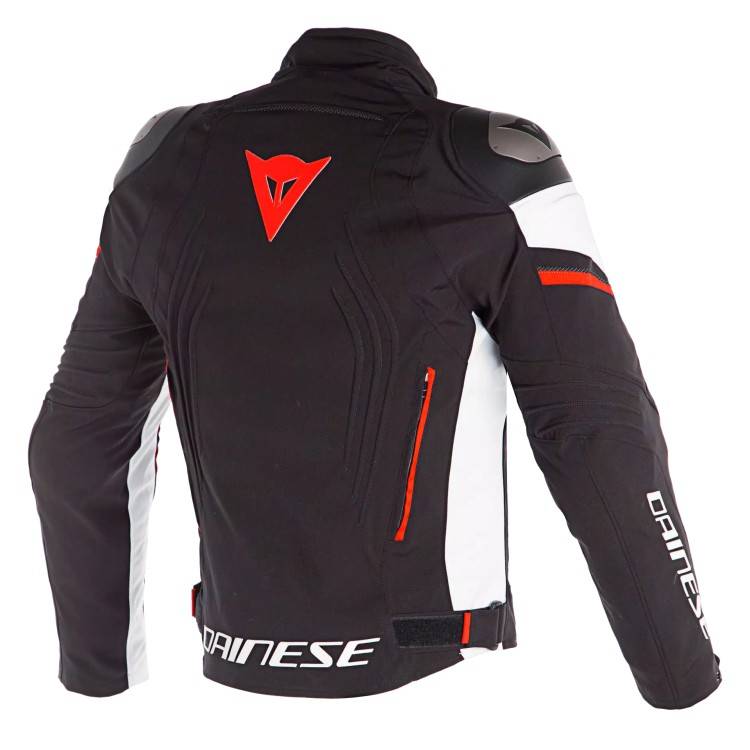 RACING 3 D-DRY JACKET BLACK WHITE RED-FLUO | DAINESE