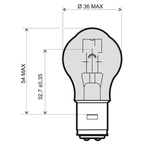 246510311 LAMPADINA RMS 12V 35 35W BA20D - BIANCA | RMS