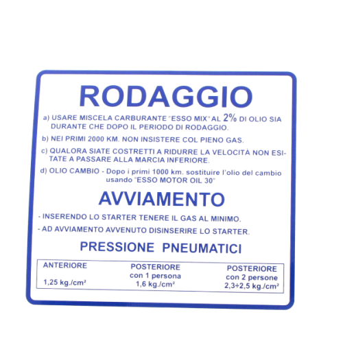 142721070 ADESIVO RODAGGIO RMS CLASSIC PIAGGIO VESPA 50-90-125CC 61017 | RMS
