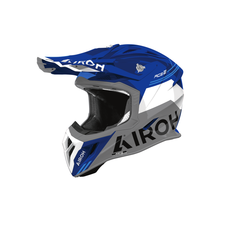CASCO OFFROAD AVIATOR ACE 2 FURY BLUE GLOSS | AIROH