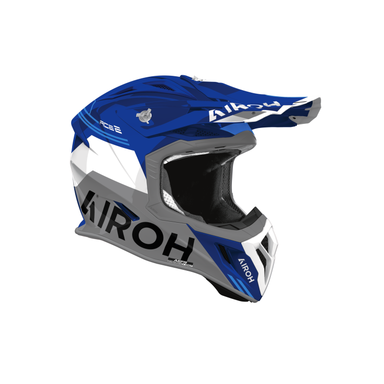 CASCO OFFROAD AVIATOR ACE 2 FURY BLUE GLOSS | AIROH