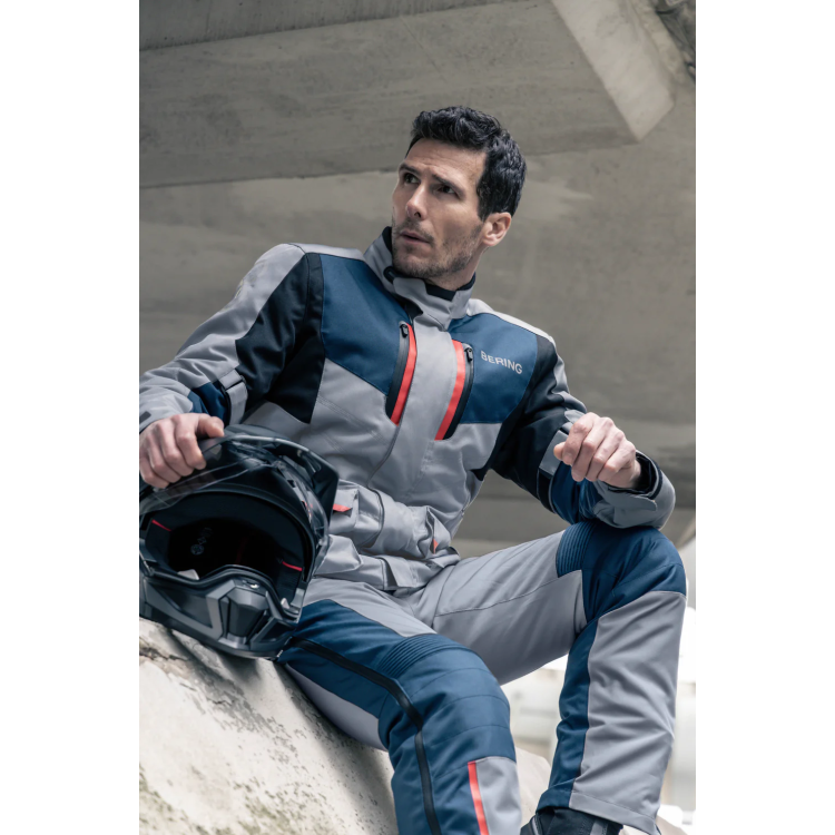 TROUSERS SIBERIA GREY/BLUE/RED | BERING