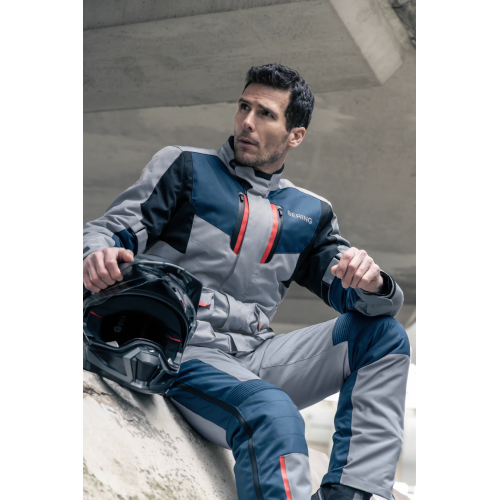 TROUSERS SIBERIA GREY/BLUE/RED | BERING