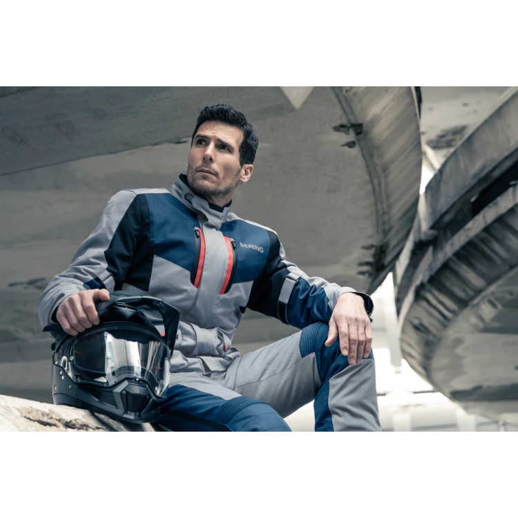 TROUSERS SIBERIA GREY/BLUE/RED | BERING