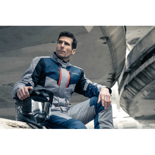 TROUSERS SIBERIA GREY/BLUE/RED | BERING