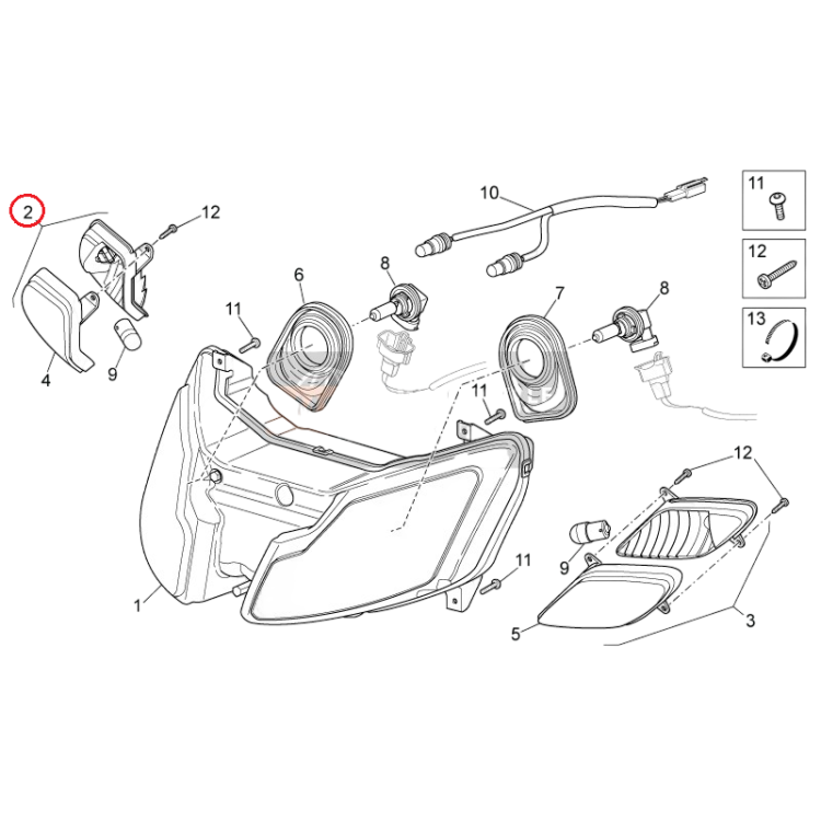 AP8224589 INDICATORE DIREZ.ANT.DX | PIAGGIO RICAMBI ORIGINALI