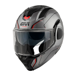 CASCO REVERSIBILE X.36 PULSE TITANIO ROSSO | GIVI