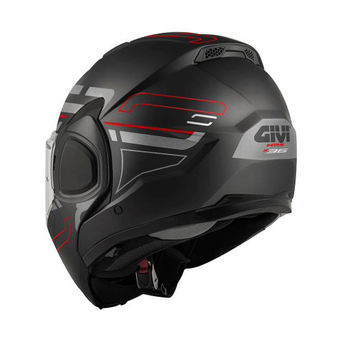 CASCO REVERSIBILE X.36 VERTIGO NERO ROSSO | GIVI