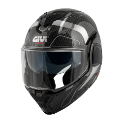CASCO REVERSIBILE X.36 CARBONIO GRAFICA SILVER | GIVI