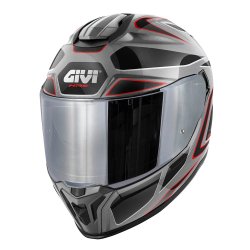 CASCO INTEGRALE 55.1 ZEPHIR TITANIO NERO SILVER ROSSO | GIVI