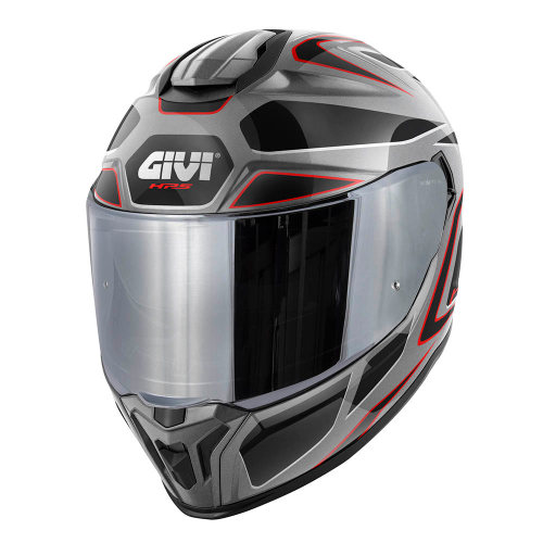 CASCO INTEGRALE 55.1 ZEPHIR TITANIO NERO SILVER ROSSO | GIVI