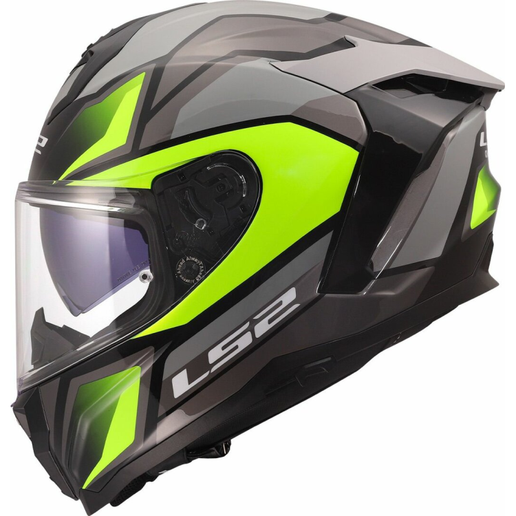 CASCO INTEGRALE LS2 FF817 CHALLENGER II VIPER GREY H V YELLOW | LS2