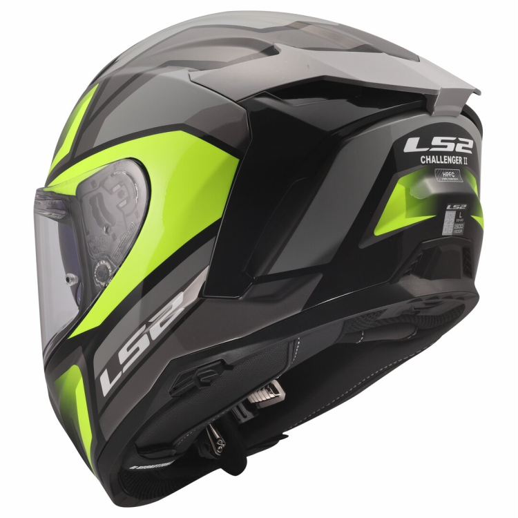 CASCO INTEGRALE LS2 FF817 CHALLENGER II VIPER GREY H V YELLOW | LS2