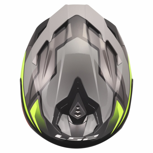 CASCO INTEGRALE LS2 FF817 CHALLENGER II VIPER GREY H V YELLOW | LS2