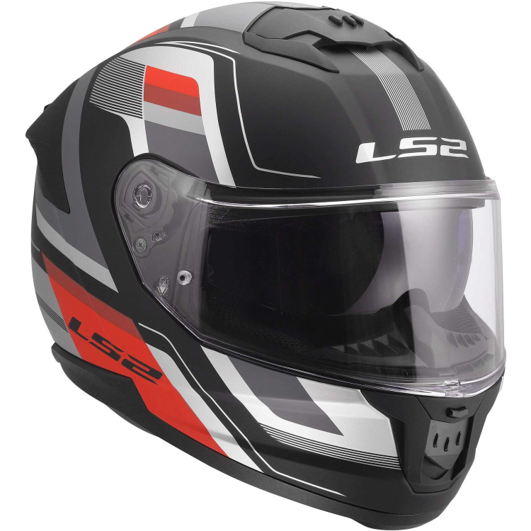 CASCO INTEGRALE LS2 FF808 STREAM II VINTAGE BLACK GREY RED 06 | LS2