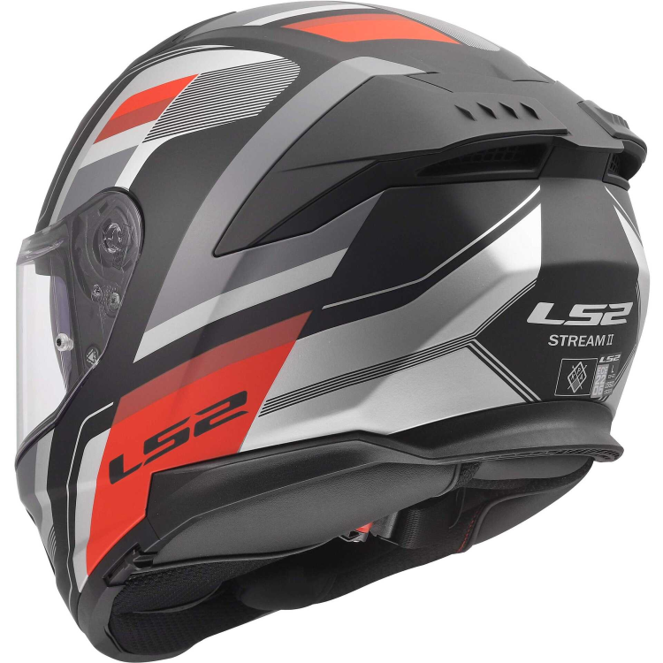 CASCO INTEGRALE LS2 FF808 STREAM II VINTAGE BLACK GREY RED 06 | LS2