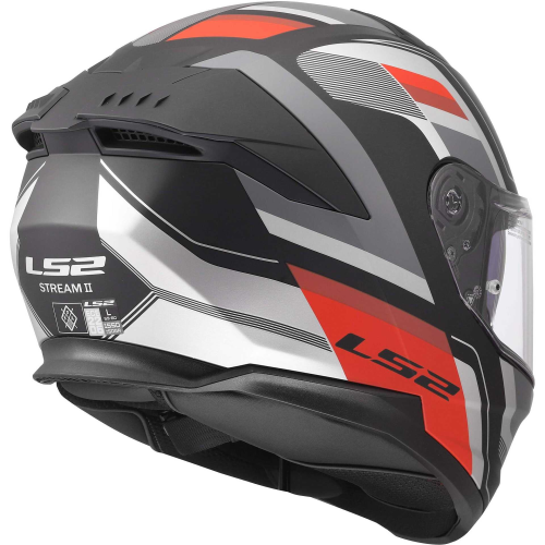 CASCO INTEGRALE LS2 FF808 STREAM II VINTAGE BLACK GREY RED 06 | LS2