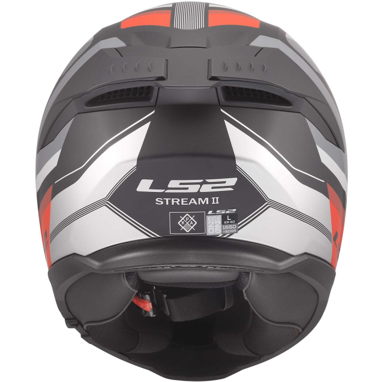 CASCO INTEGRALE LS2 FF808 STREAM II VINTAGE BLACK GREY RED 06 | LS2