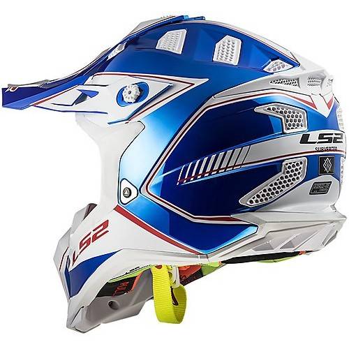 CASCO MOTOCROSS LS2 MX470 SUBVERTER POWER CHROME BLUE