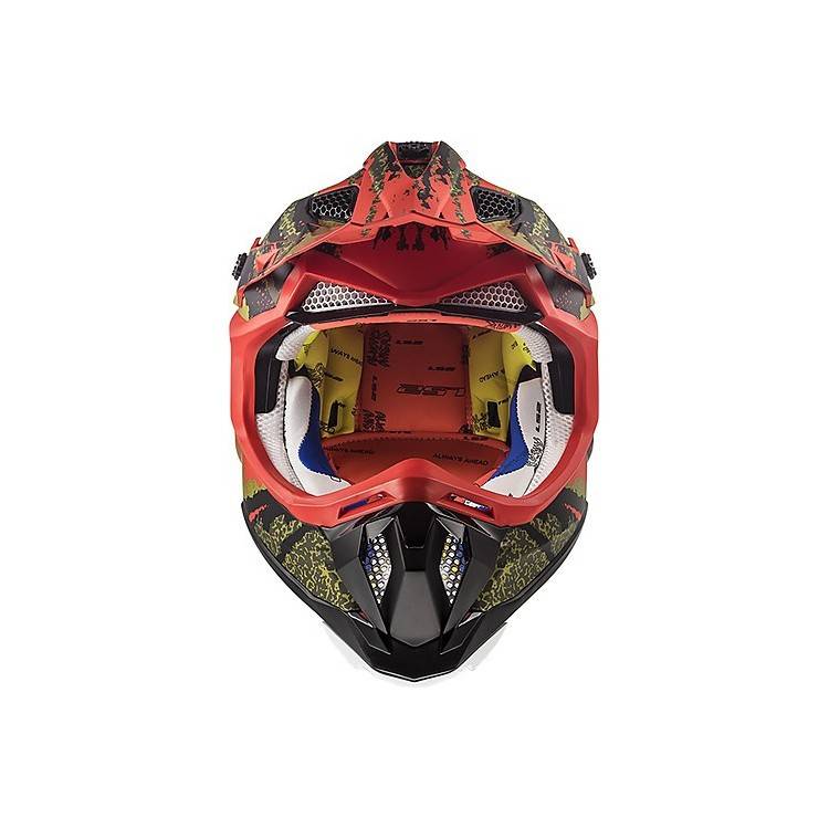 CASCO MOTOCROSS LS2 MX470 SUBVERTER CLAW MATT BLACK RED