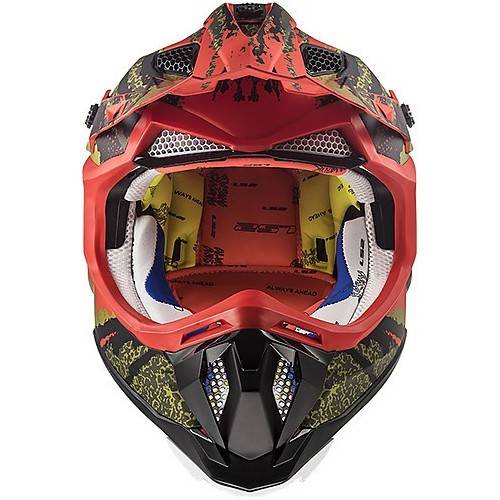 CASCO MOTOCROSS LS2 MX470 SUBVERTER CLAW MATT BLACK RED