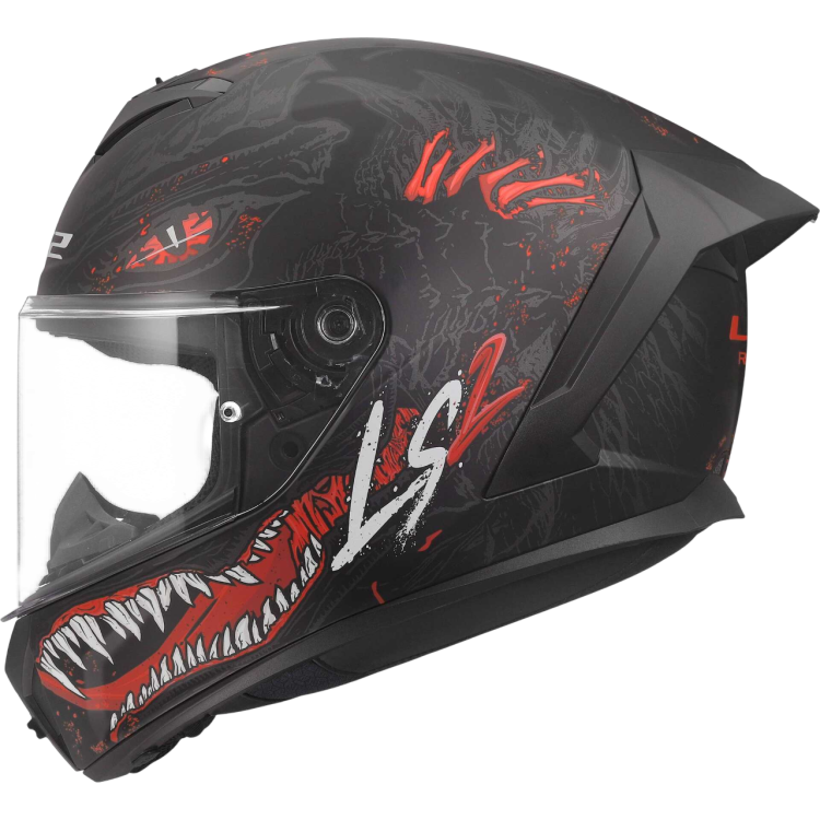 CASCO INTEGRALE LS2 FF820 RAPID III KAIJU II BLACK RED WHITE | LS2