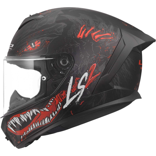 CASCO INTEGRALE LS2 FF820 RAPID III KAIJU II BLACK RED WHITE | LS2