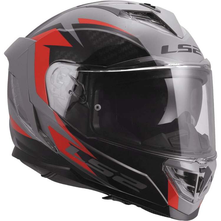 CASCO INTEGRALE LS2 FF818 STORM III DYNAMO GREY RED | LS2