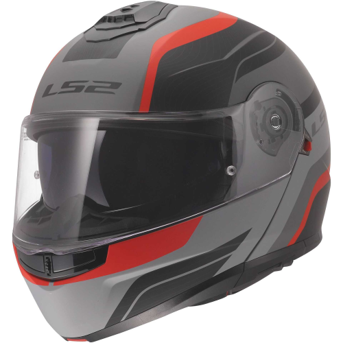 CASCO MODULARE LS2 FF908 STROBE II MONZA BLACK GREY RED 06  | LS2