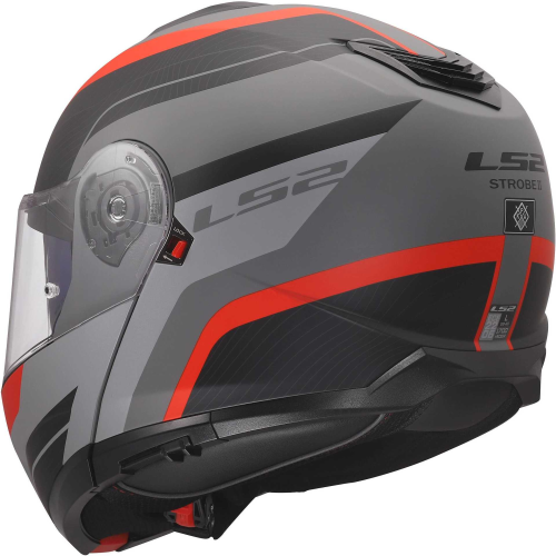 CASCO MODULARE LS2 FF908 STROBE II MONZA BLACK GREY RED 06  | LS2