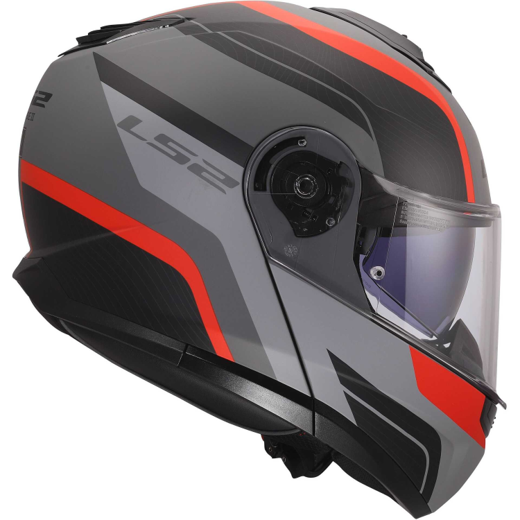 CASCO MODULARE LS2 FF908 STROBE II MONZA BLACK GREY RED 06  | LS2