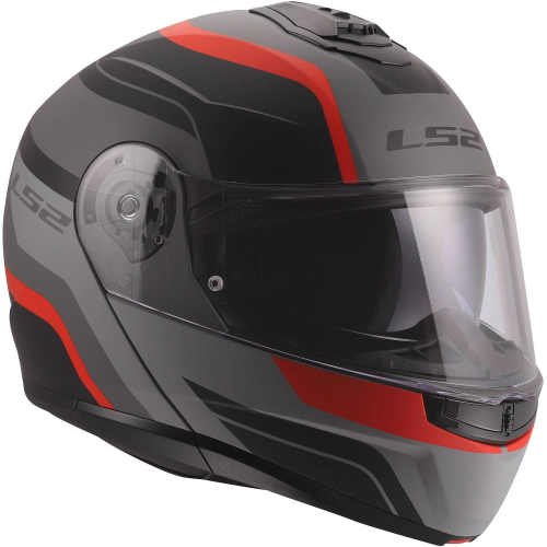 CASCO MODULARE LS2 FF908 STROBE II MONZA BLACK GREY RED 06  | LS2