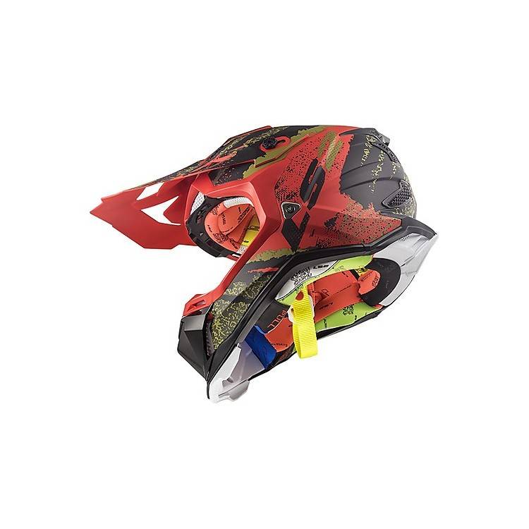 CASCO MOTOCROSS LS2 MX470 SUBVERTER CLAW MATT BLACK RED