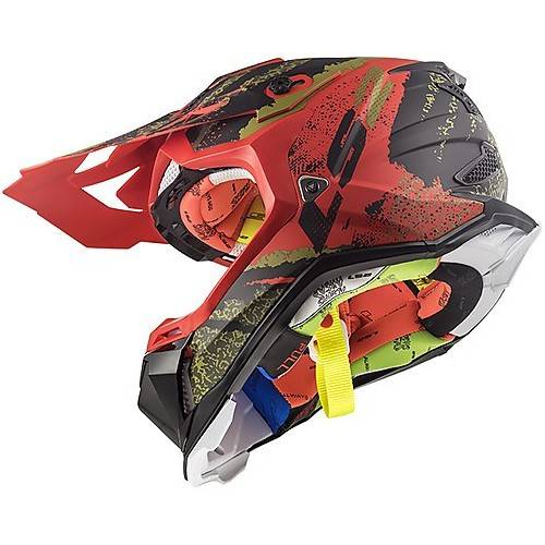 CASCO MOTOCROSS LS2 MX470 SUBVERTER CLAW MATT BLACK RED