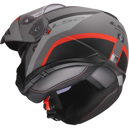 CASCO MODULARE LS2 FF908 STROBE II MONZA BLACK GREY RED 06  | LS2