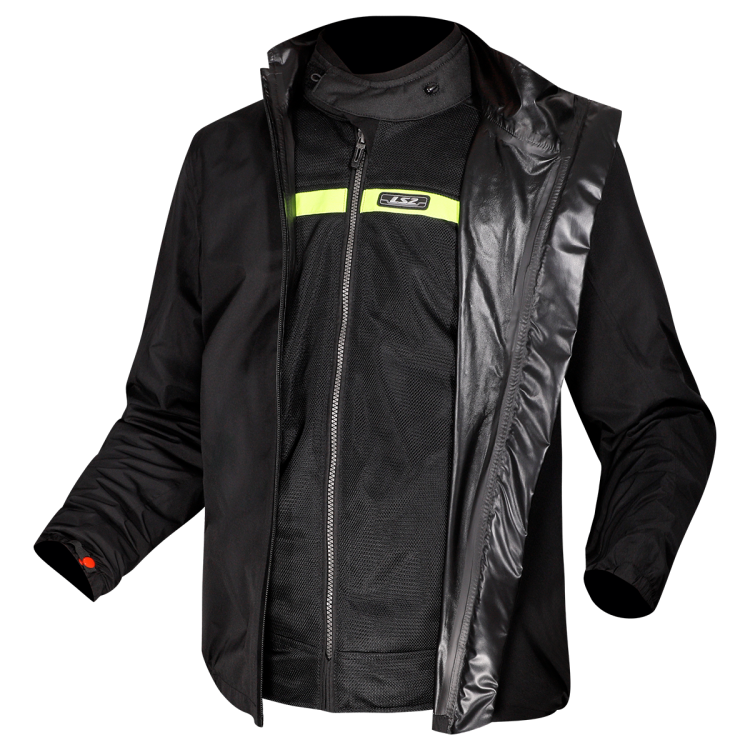 GIACCHE IMPERMEABILI LS2 RIVA LADY JACKET BLACK NEON YELLOW | LS