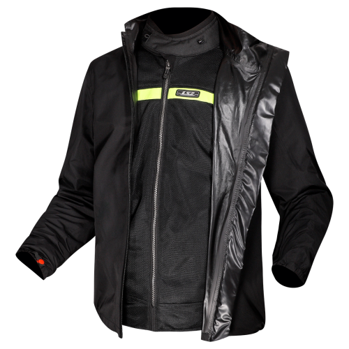 GIACCHE IMPERMEABILI LS2 RIVA LADY JACKET BLACK NEON YELLOW | LS