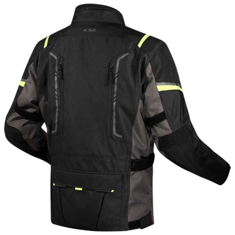 GIACCHE IMPERMEABILI LS2 NARVIK MAN JACKET GREY BLACK H-V YELLOW | LS
