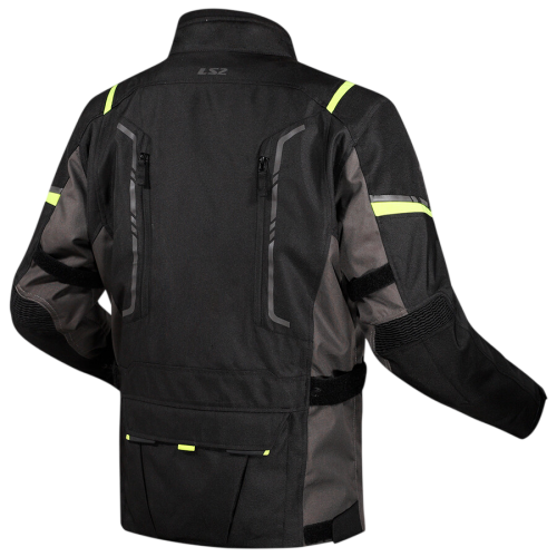 GIACCHE IMPERMEABILI LS2 NARVIK MAN JACKET GREY BLACK H-V YELLOW | LS