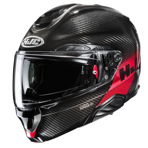 CASCO MODULARE HJC RPHA91 CARBON ELIG ROSSO | HJC