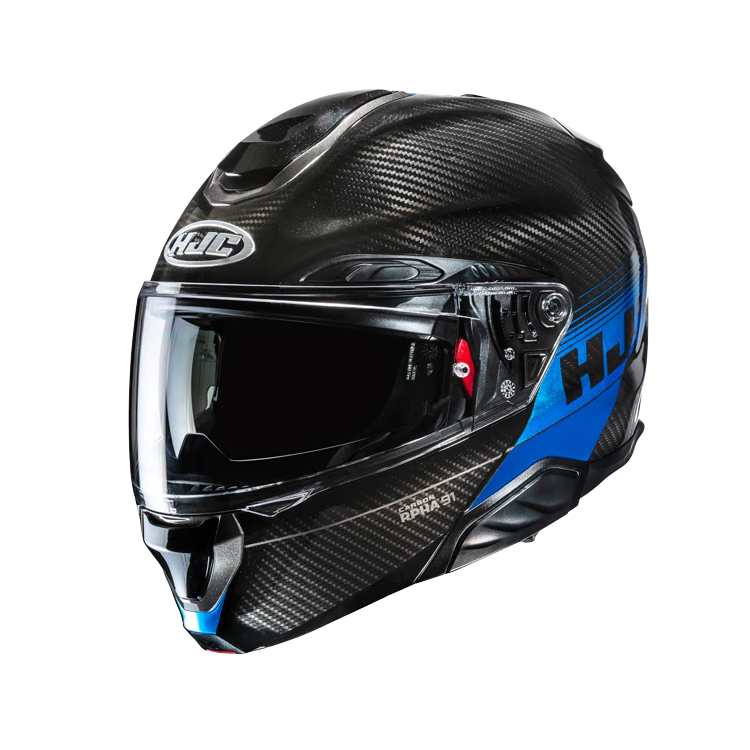 CASCO MODULARE HJC RPHA91 CARBON ELIG BLU | HJC